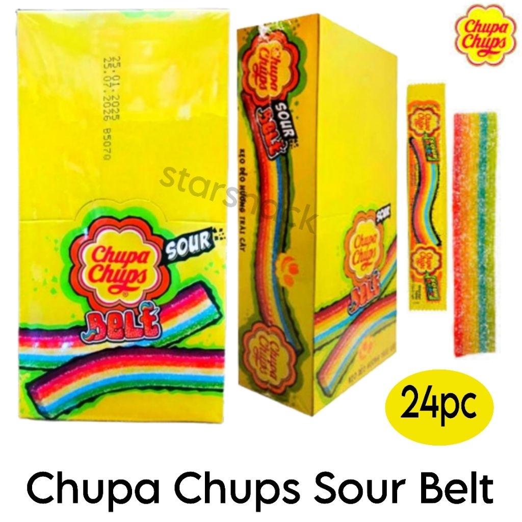 

Chupa Chups sour belt jeli asam isi 24pc