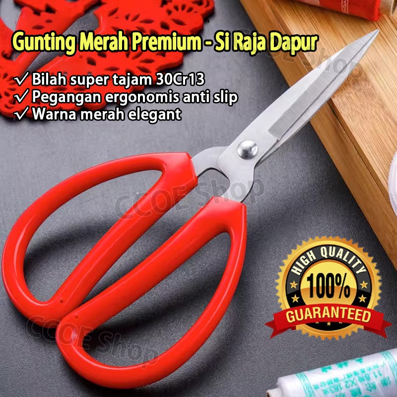 

Gunting Serbaguna Multifungsi Tajam Gagang Bulat / Gunting Potong Bahan Kain Kertas 3 Ukuran