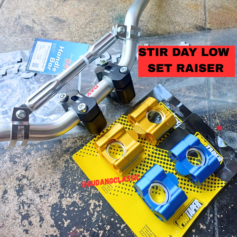 STANG STIR SETIR LOW PALANG MEDIUM ORIGINAL DAY SET RAISER Peninggi STANG NINJA CB HEREX RX KING GL 