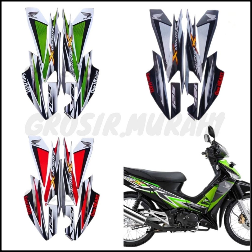 Striping Stiker Honda Supra X 125 D 2013 List Body Standart Motor Honda Supra X 125 D 2013