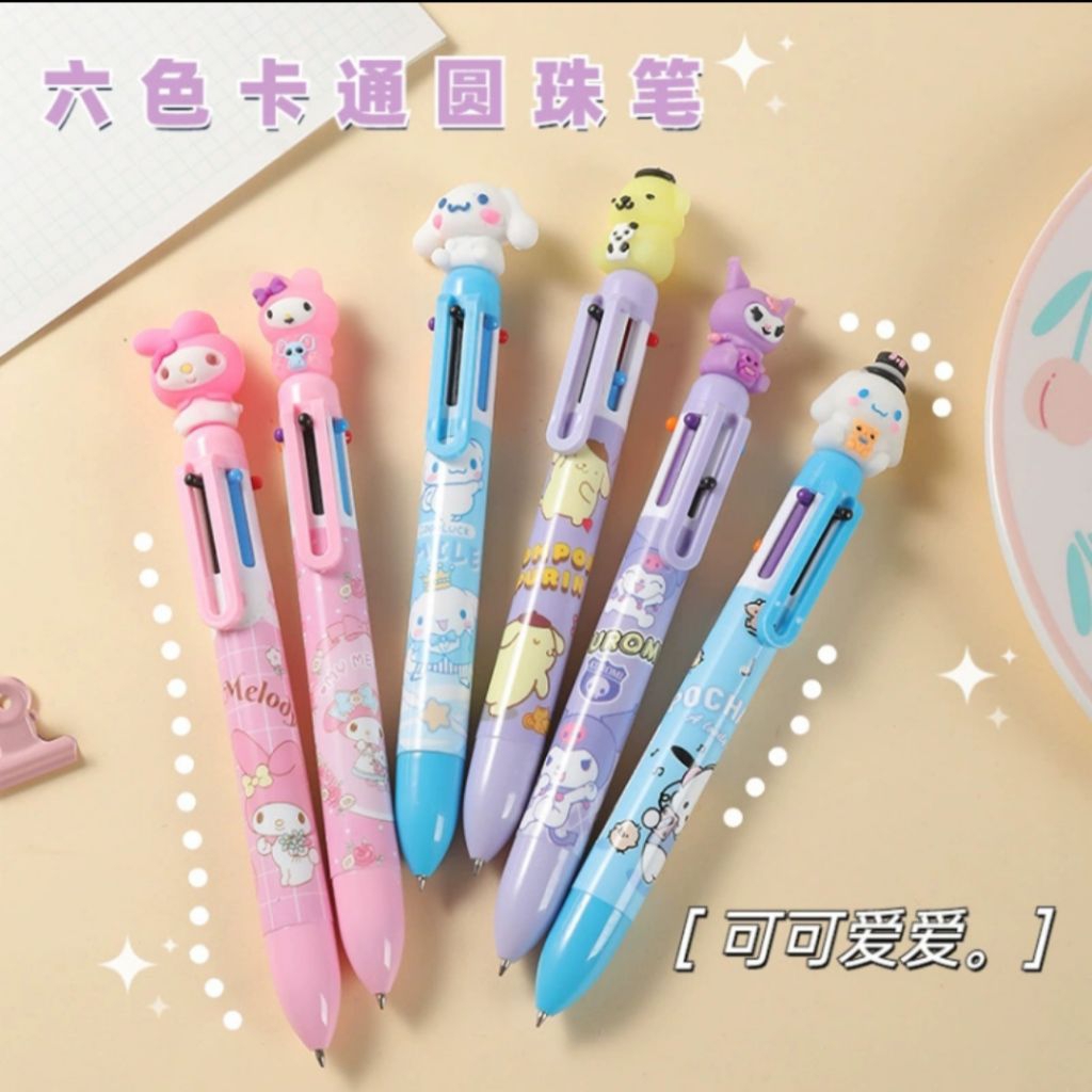 

Pulpen / Pen Anak Sekolah 6 Warna Karakter 3D Lucu Multifungsi Berkualitas Tinggi