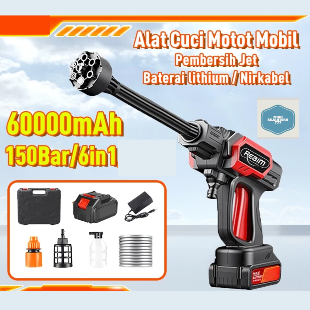Reaim Power 688V 180Bar Alat Cuci Mobil dan Motor - Cocok Untuk Perawatan Taman dan Pembersihan