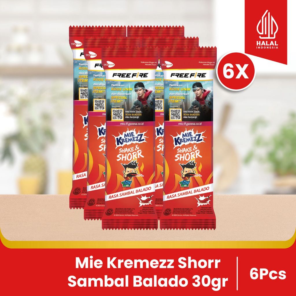 

Paket Bundling 6pcs - Mie Kremezz Shorr - Sambal Balado - 16gr