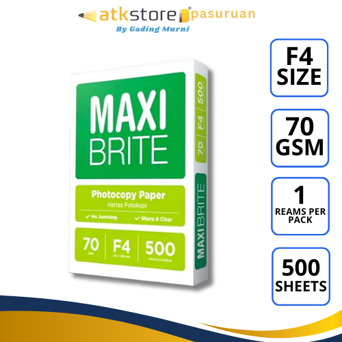 

Kertas Hvs F4/Folio 70 Gsm Maxi Brite - Maxi Brite Kertas Fotocopy Ukuran F4 70 Gram