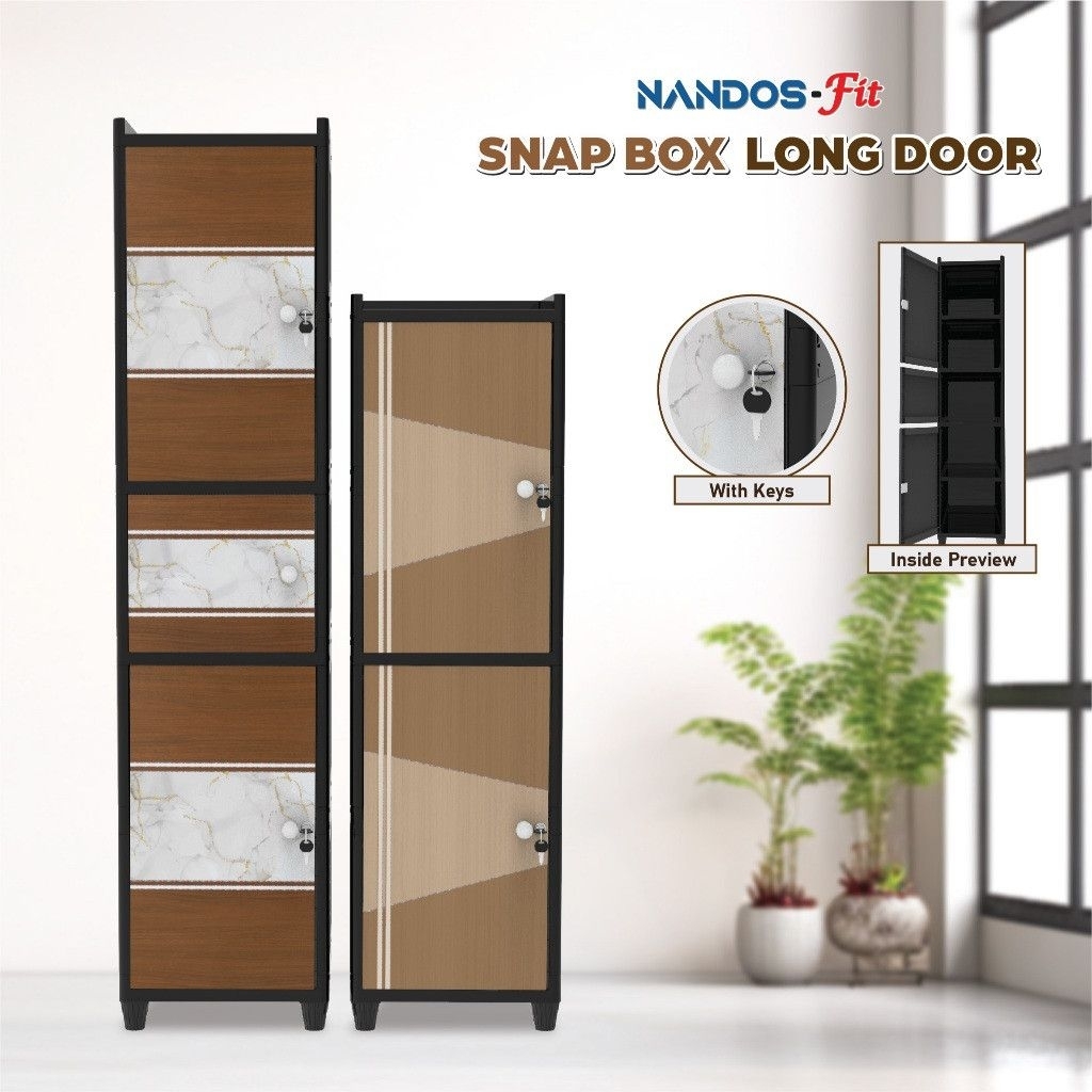 Lemari Plastik Nandos Snap Box Long Door / Lemari Plastik Pakaian Serbaguna