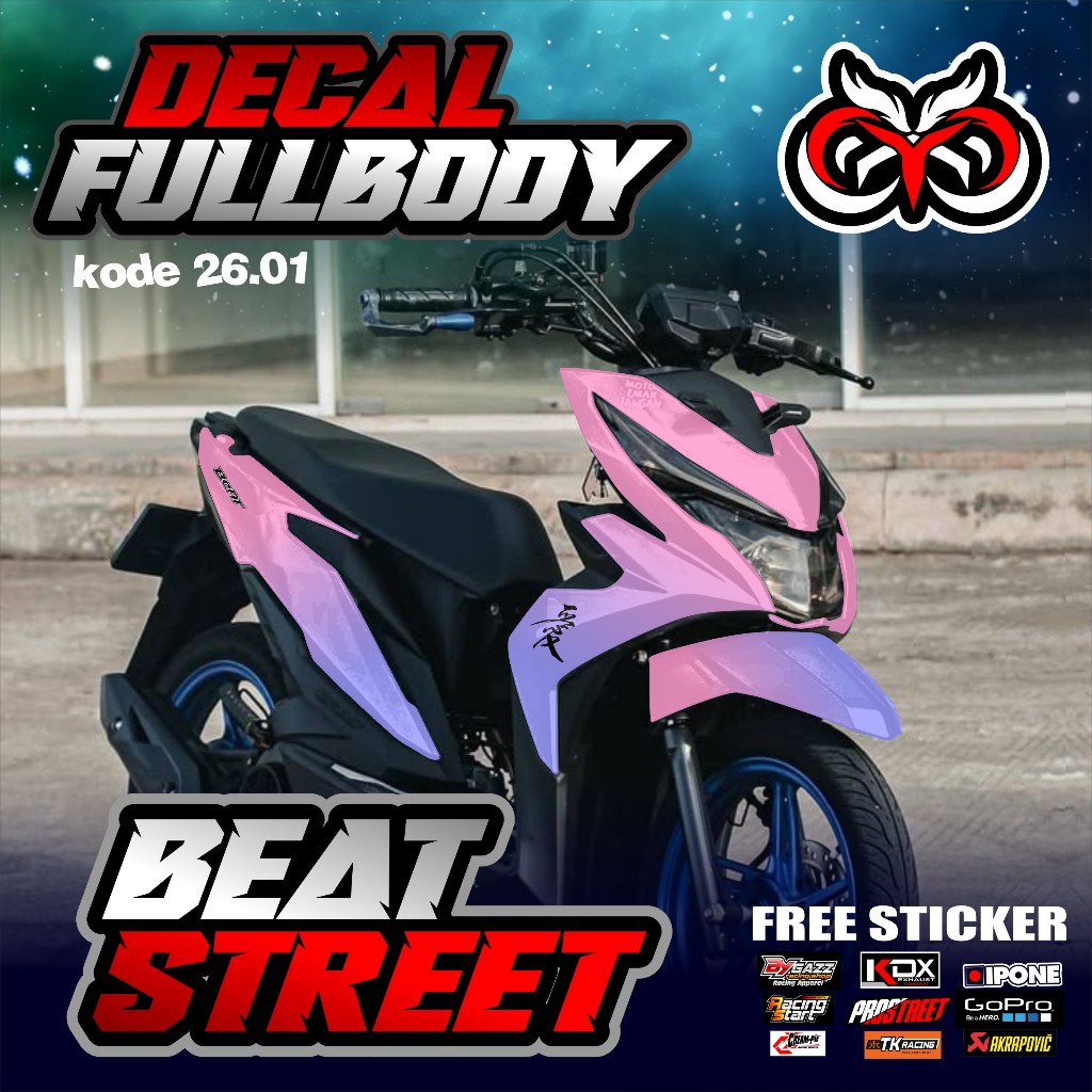 Decal Beat Street Old 2016 2017 Full Body Stiker Motor Beat Street 2018 2019 Sticker Modif Dekal Var
