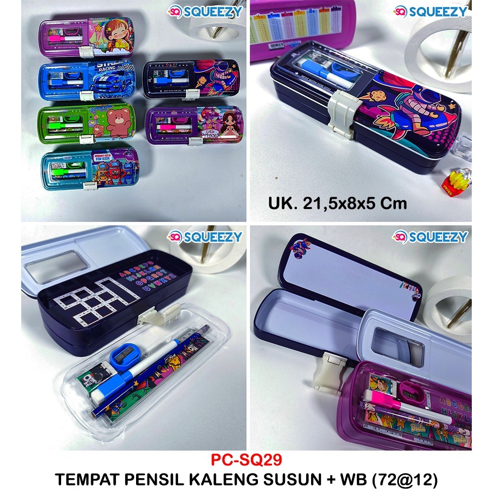 

TEMPAT PENSIL KALENG TINGKAT + ISI SQUEEZY SQ 29