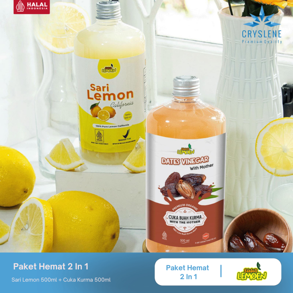 

Pake Hemat Sari Lemon + Cuka Kurma 250ml & 500ml Suur Lemoen By CRYSLENE