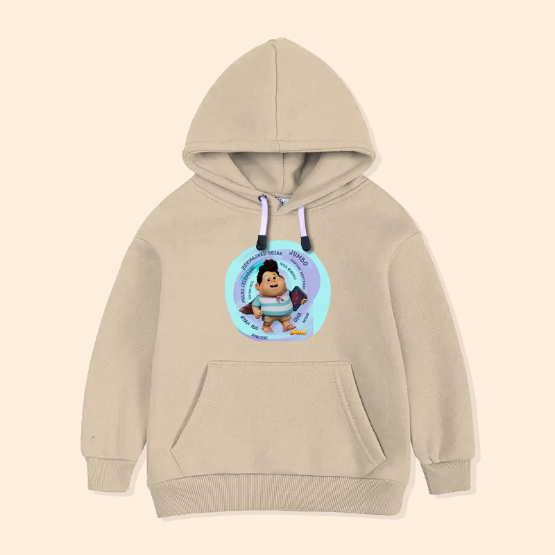 Jaket Hoodie Anak Kartun Indonesia Jumbo Atasan Anak Laki - Laki Perempuan Unisex Custom Nama JMB-01