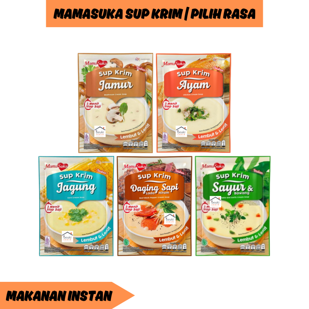 

Mamasuka Sup Krim Instan Berbagai Varian Pilih Rasa