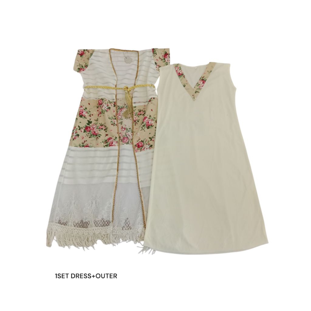 ￼Setelan Dress Anak / One set inner outer dress Anak perempuan / Baju Anak Perempuan ala timur tenga