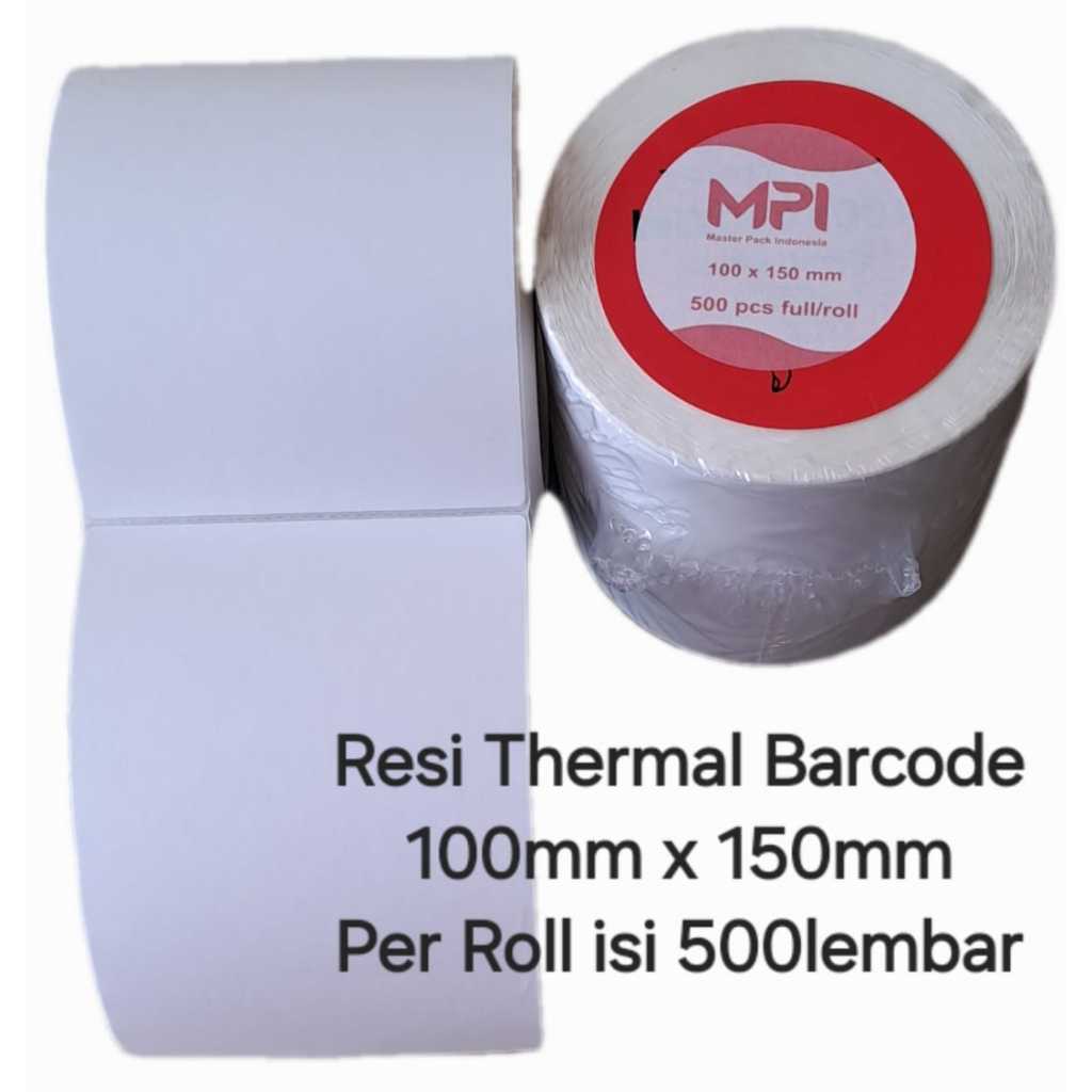 

Kertas Thermal Label Roll 100x150mm 500 Lembar/Roll Cocok Untuk Label Pengiriman Shipping Label