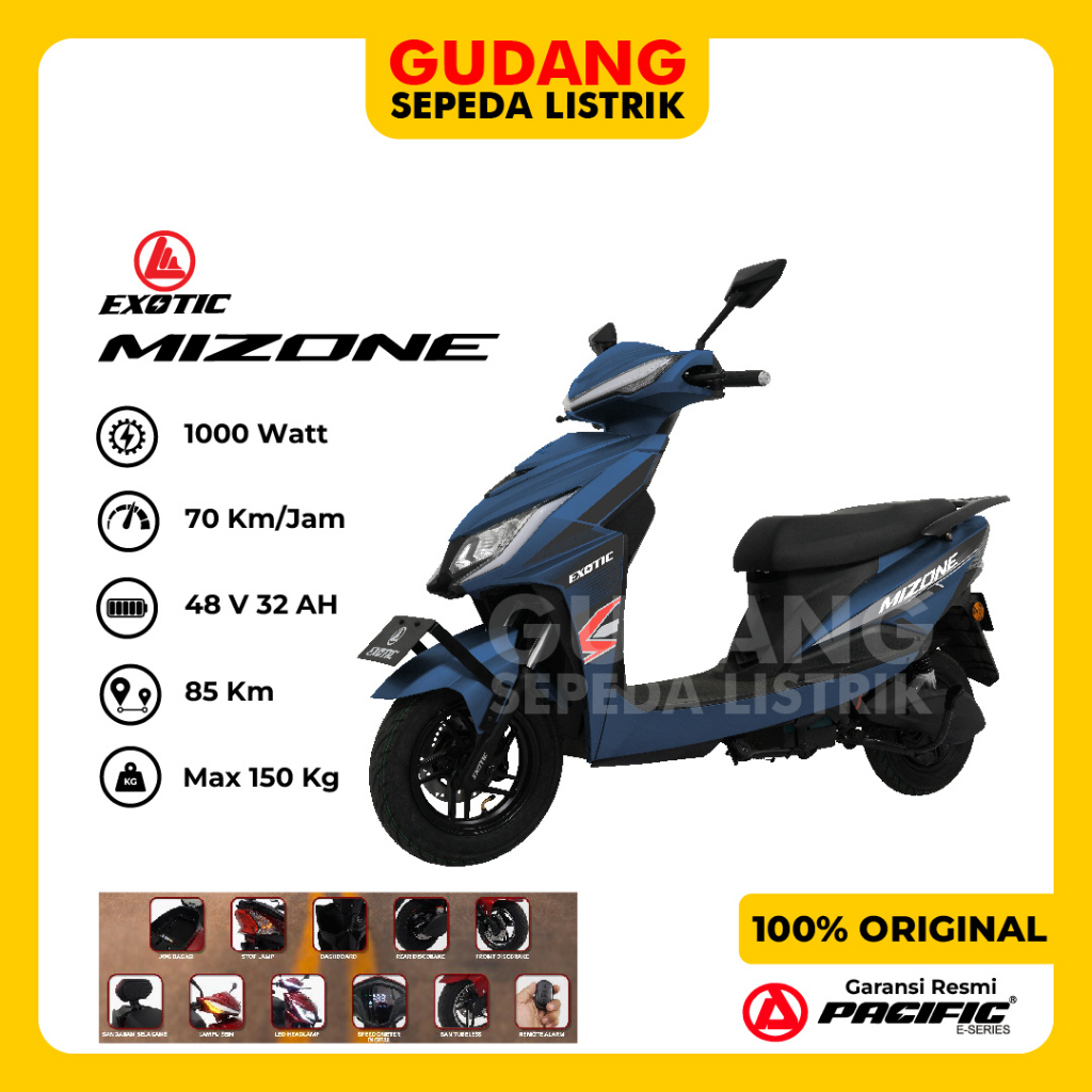 Motor Listrik Dewasa Exotic Mizone 1000 Watt Bergaransi Resmi