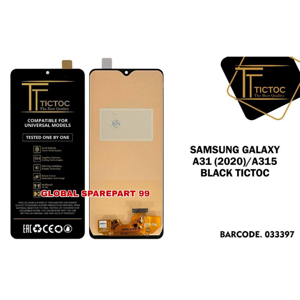 LCD SAMSUNG GALAXY A31 2020 A315 (NOT FINGERPRINT) TICTOC