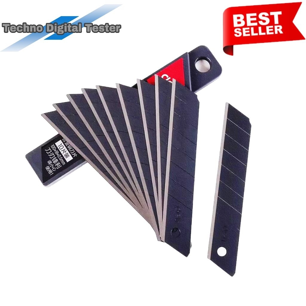 

Mata Pisau Cutter - Pisau Ganti Isi Cutter Knife Blade Alloy Steel SK5 18mm 10 Biji