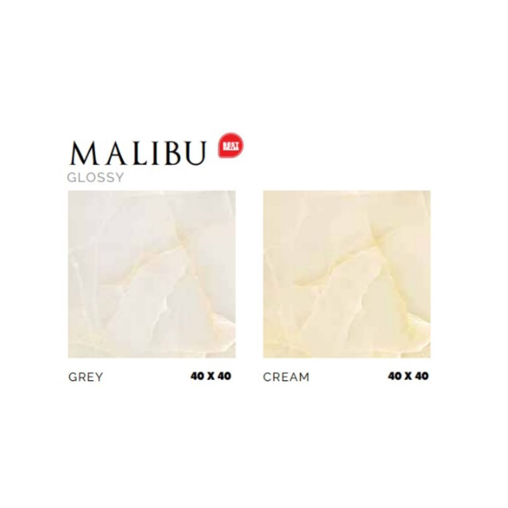 KERAMIK MERK ASIA TILE TIPE MALIBU GREY CREAM UKURAN 40X40 PERMUKAAN TEKSTURE GLOSSY UNTUK LANTAI AT