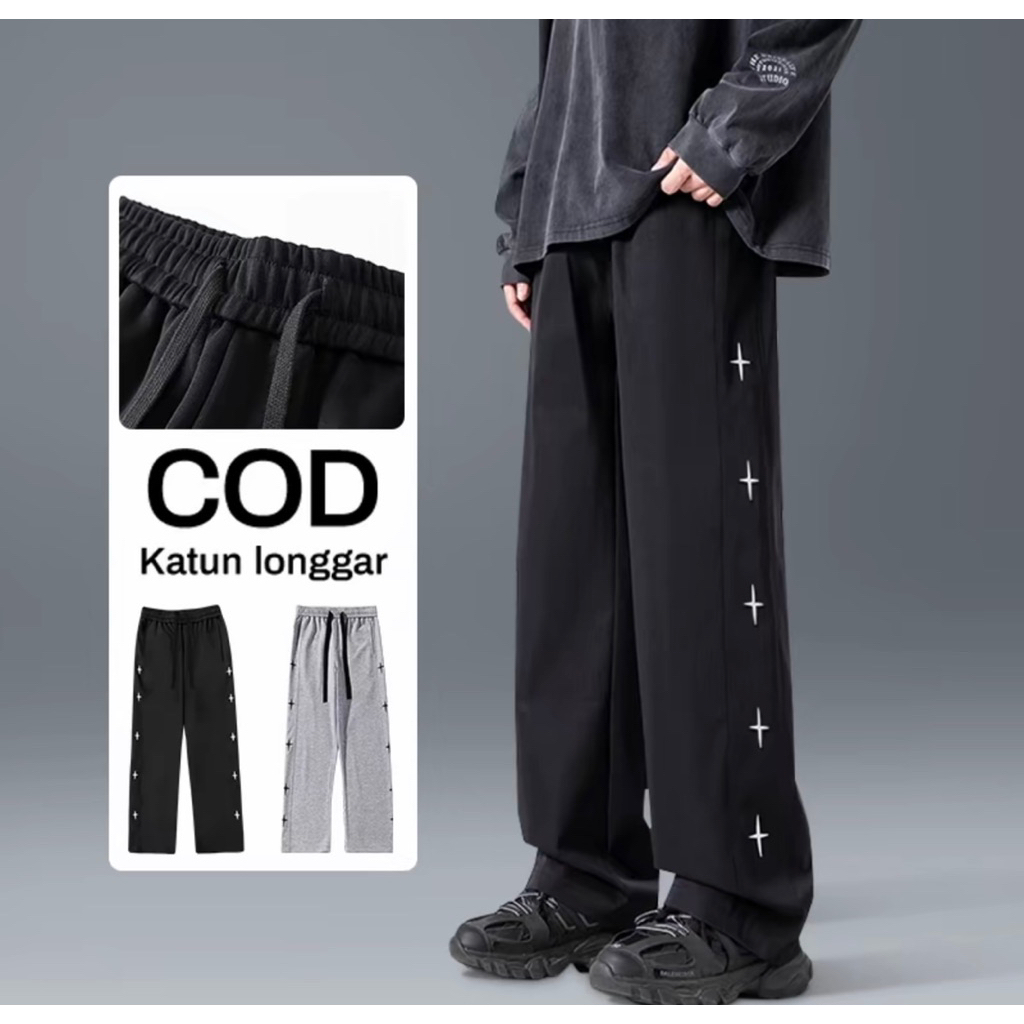 BAGGY SWEATPANTS CELANA BAGGY Y2K STYLE CELANA PANJANG