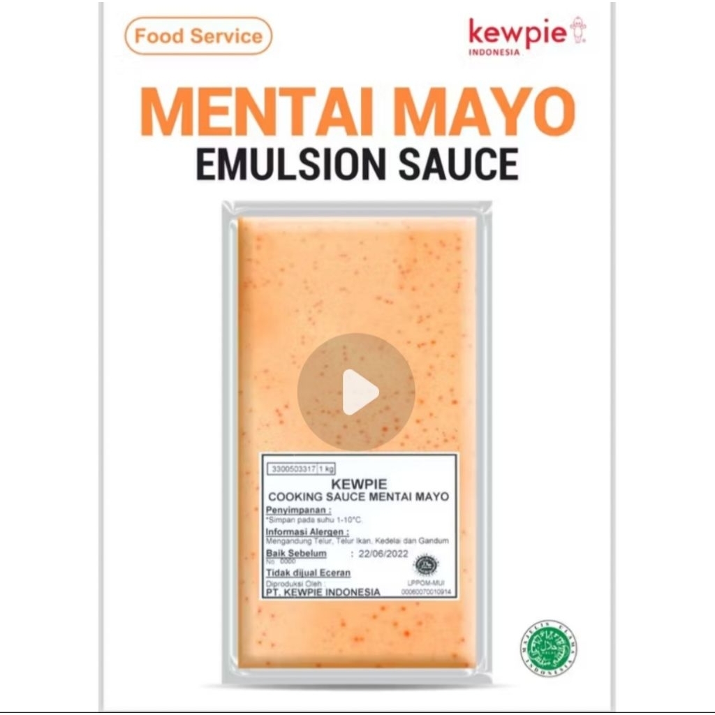 

Kewpie Mentai Mayo 1 kg Saus Mentai dengan telur ikan