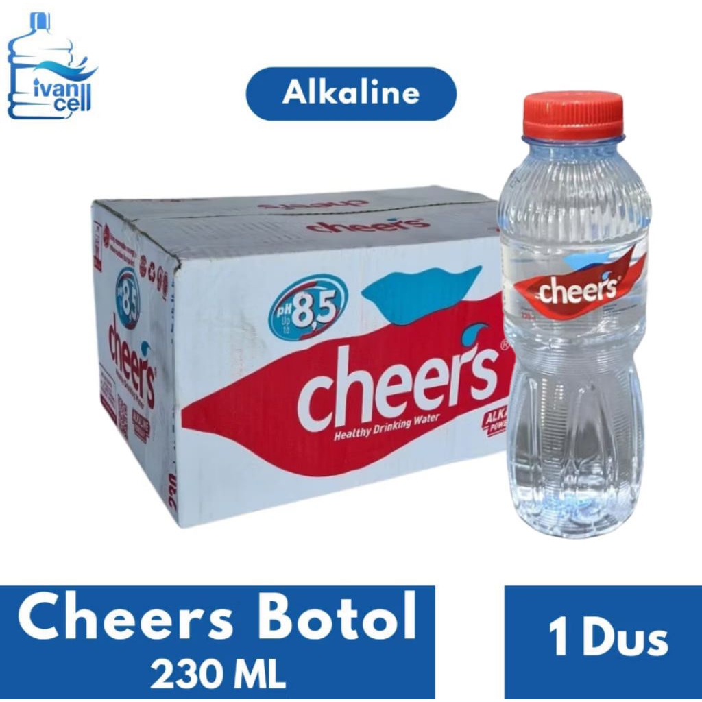 

⚡INSTANT⚡(1 DUS) CHEERS BOTOL 230 ML isi (24 BOTOL)ALKALINE - ORIGINAL 100%