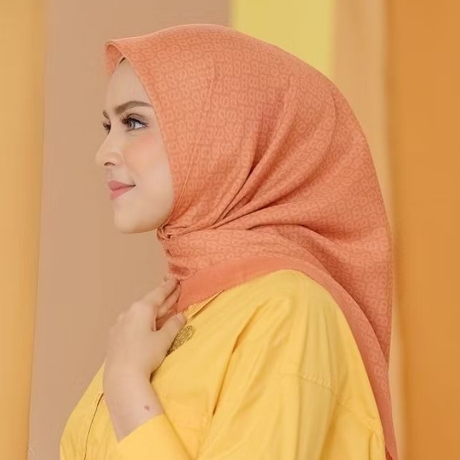 TAPIS SQUARE TANGERINE BUTTONSCARVES NEW