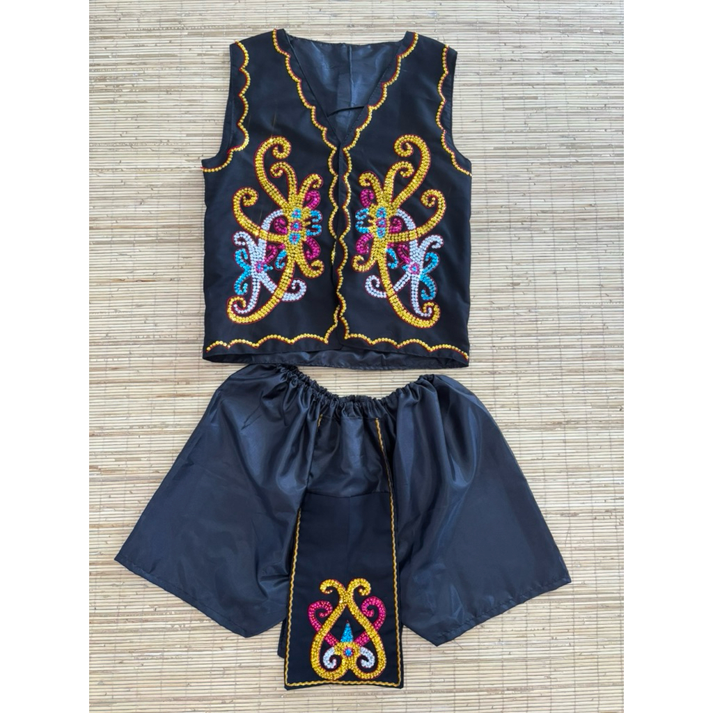 Manika Kaltim - Baju Rompi Pria  / Rumpi Cowok Baju Adat Dayak Khas Kalimantan Pria Dewasa