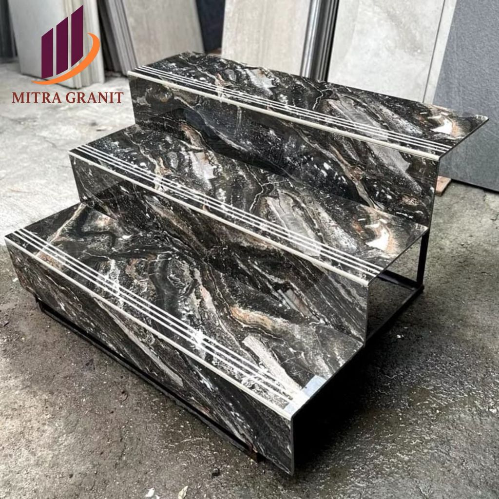 GRANIT TANGGA UKURAN 30X100 20X100 MOTIF MARMER GRANIT PREMIUM
