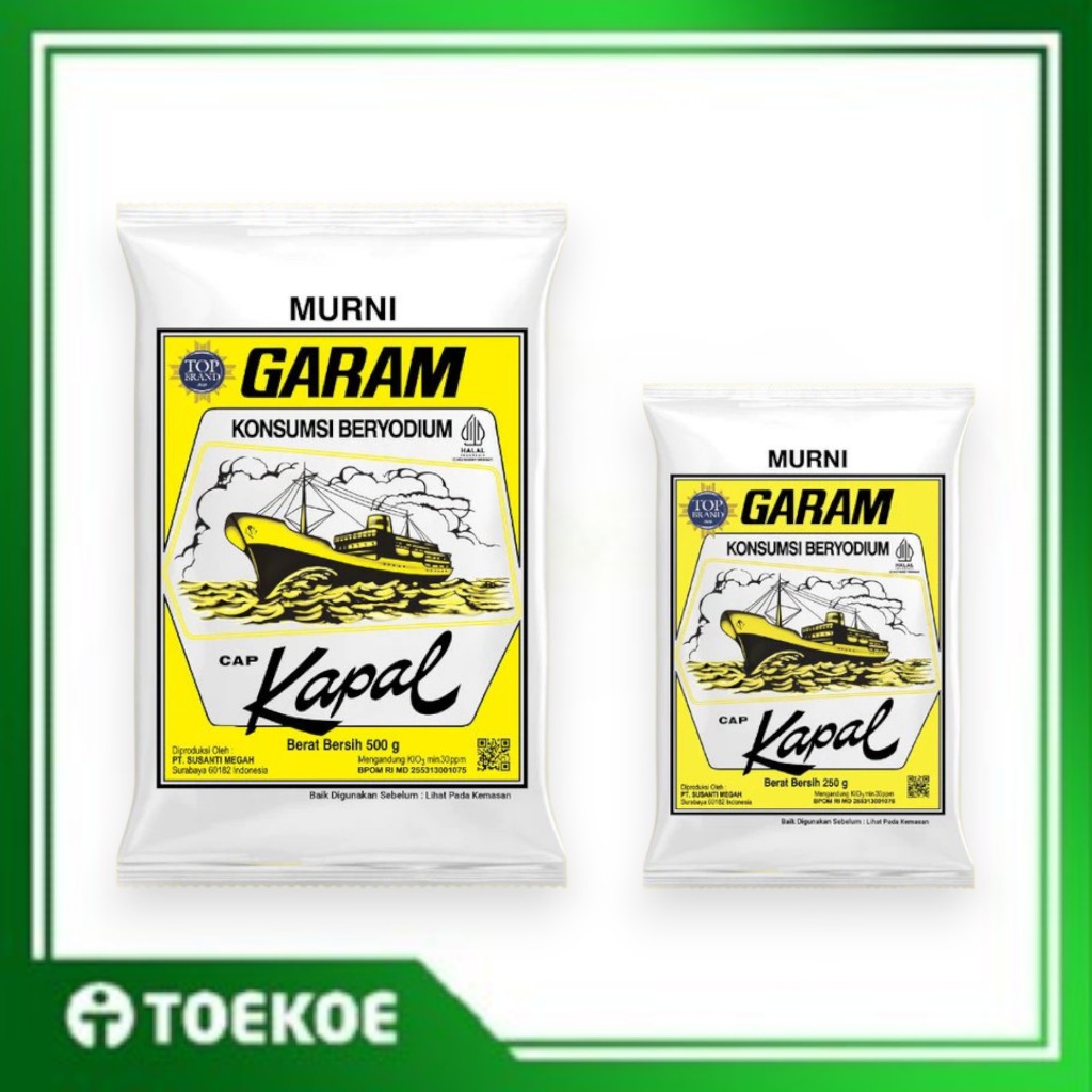 

TOEKOE Garam Dapur Cap Kapal 250gr 500gr