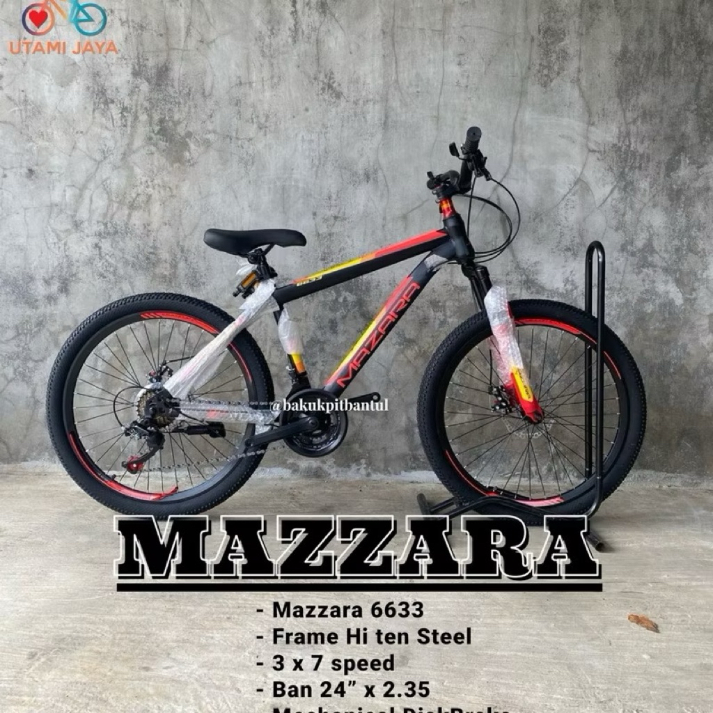 Sepeda MTB ring 24 Mazara 6633 | Sepeda MTB Mazara 6633 ukuran 24 inch