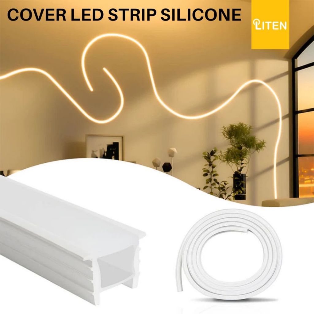 Housing LED Strip Flexible Cover Strip LED Silicon Susu / Cover LED Strip Silicone Fleksibel per 1 m