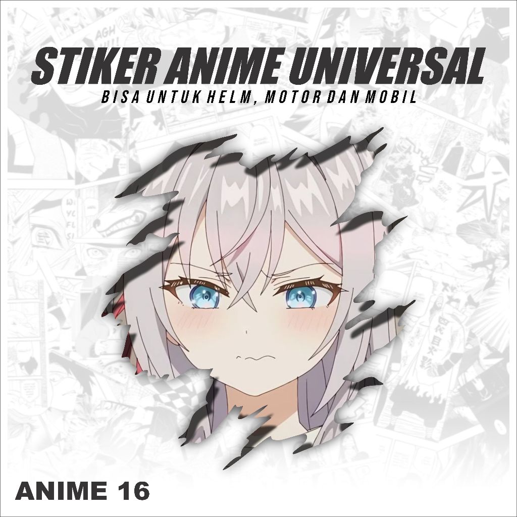 STICKER ANIME UNIVERSAL-STIKER HELM/MOTOR/MOBIL ANIME-STICKER KARAKTER ANIME TERBARU
