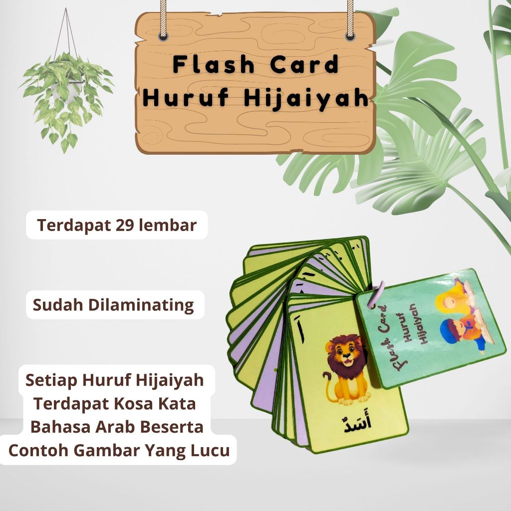 Flash Card Huruf Hijaiyah Dilengkapi Gambar Yang Lucu