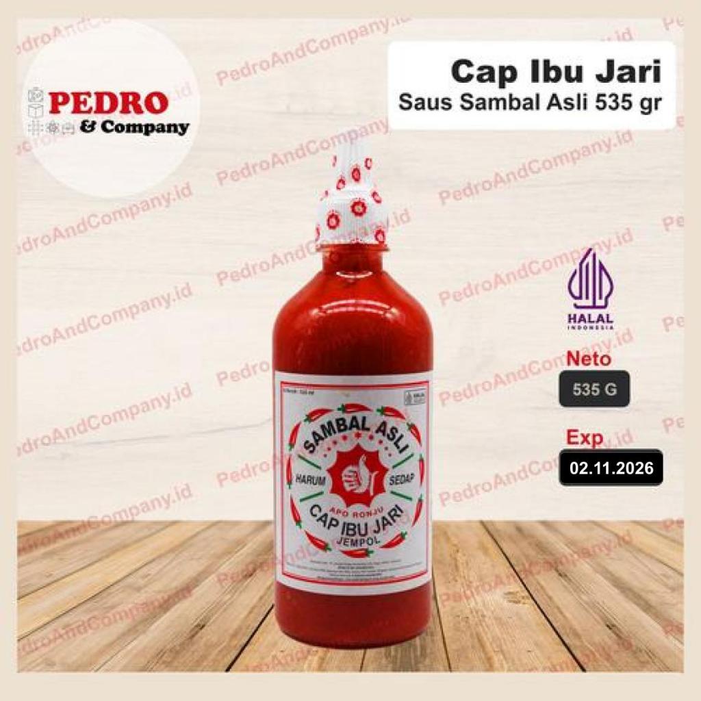 

Sambal asli cap ibu jari jempol 535 ml botol plastik chili sauce saus