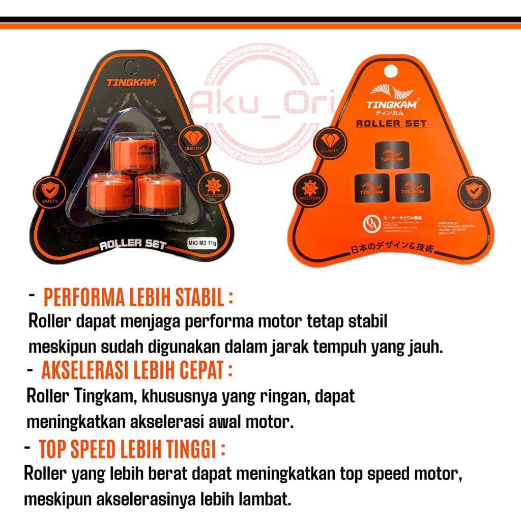 ROLLER BEAT TINGKAM roller racing beat scoopy spacy karbu isi 3 pcs