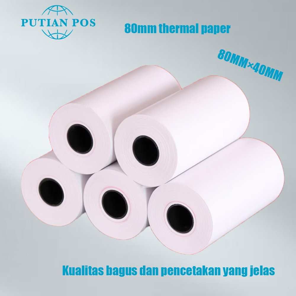 

Thermal Paper Roll 78×40 PUTIAN POS Thermal Printer Paper 5 rolls/10 rolls/15 rolls/20 rolls