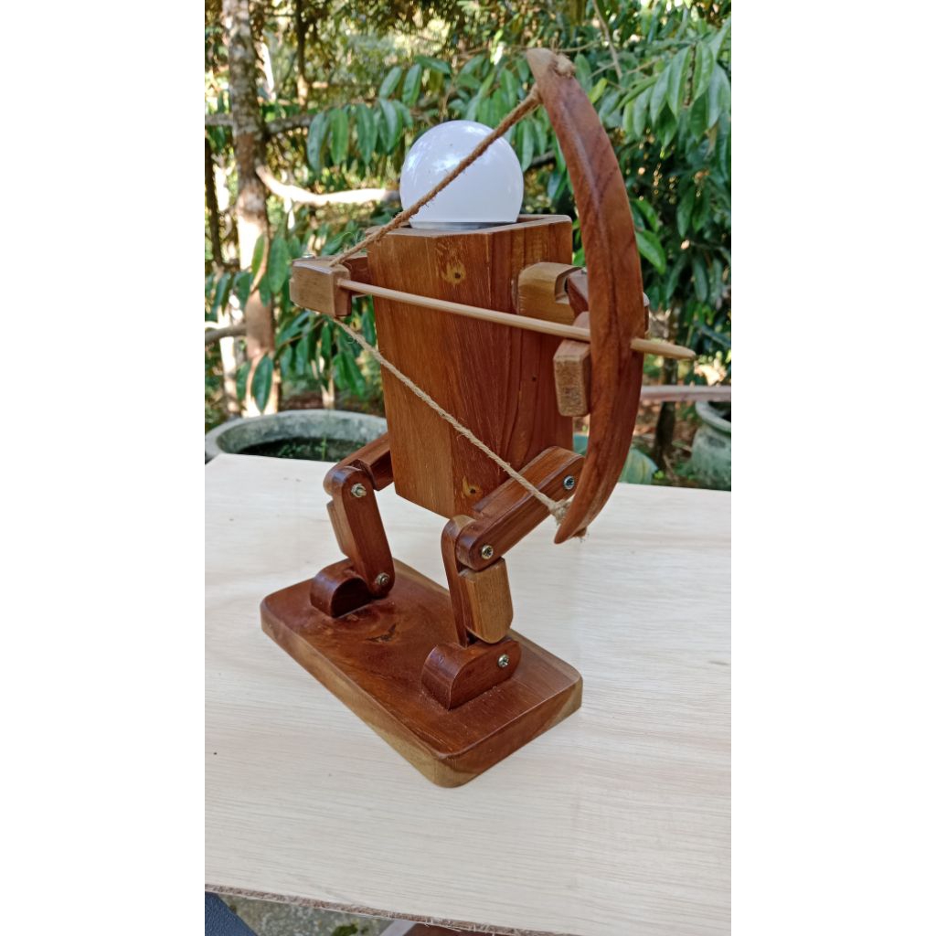 lampu tidur kayu jati aesthetic