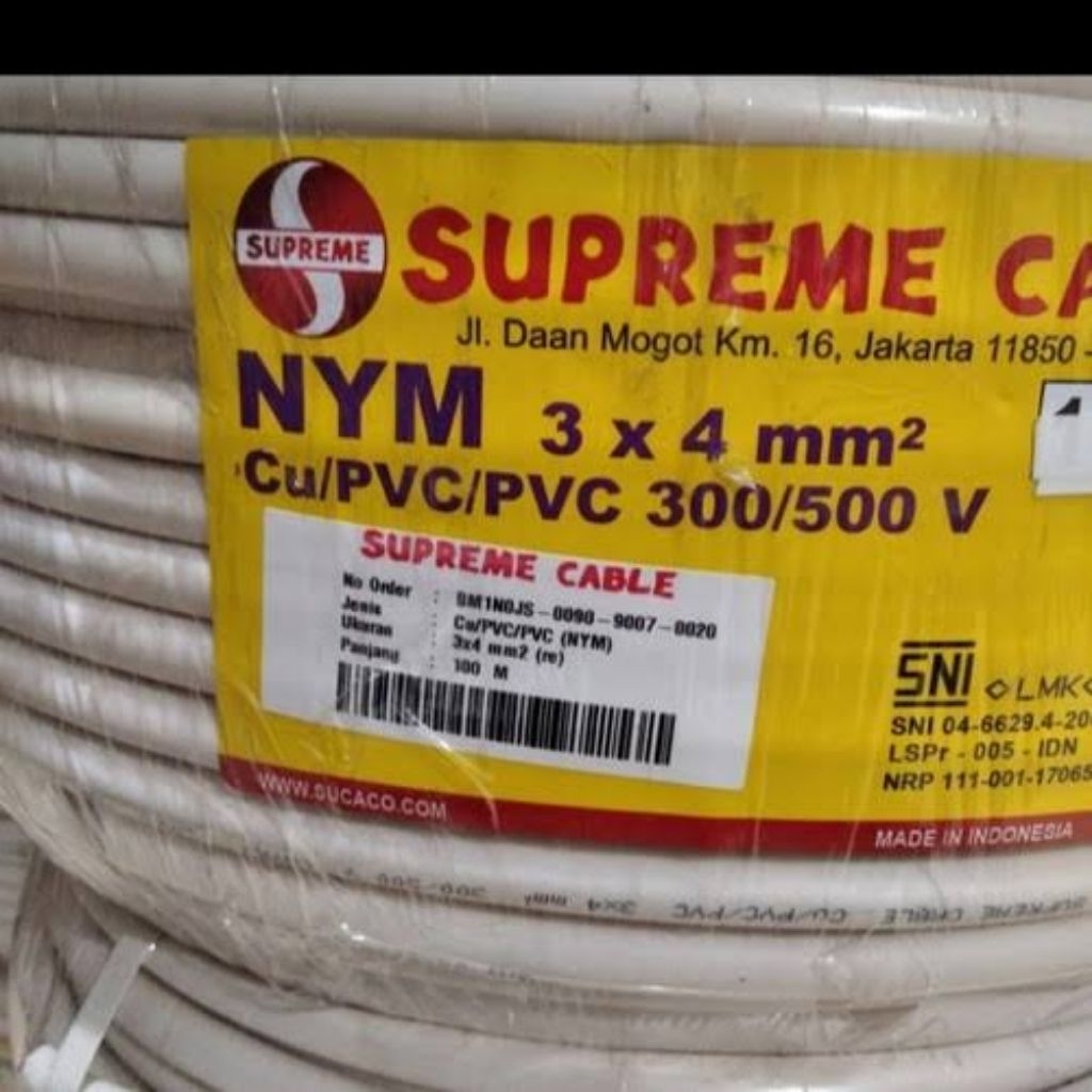 Kabel Supreme NYM 3 x 4 mm / NYM 3x4mm Supreme 100 meter