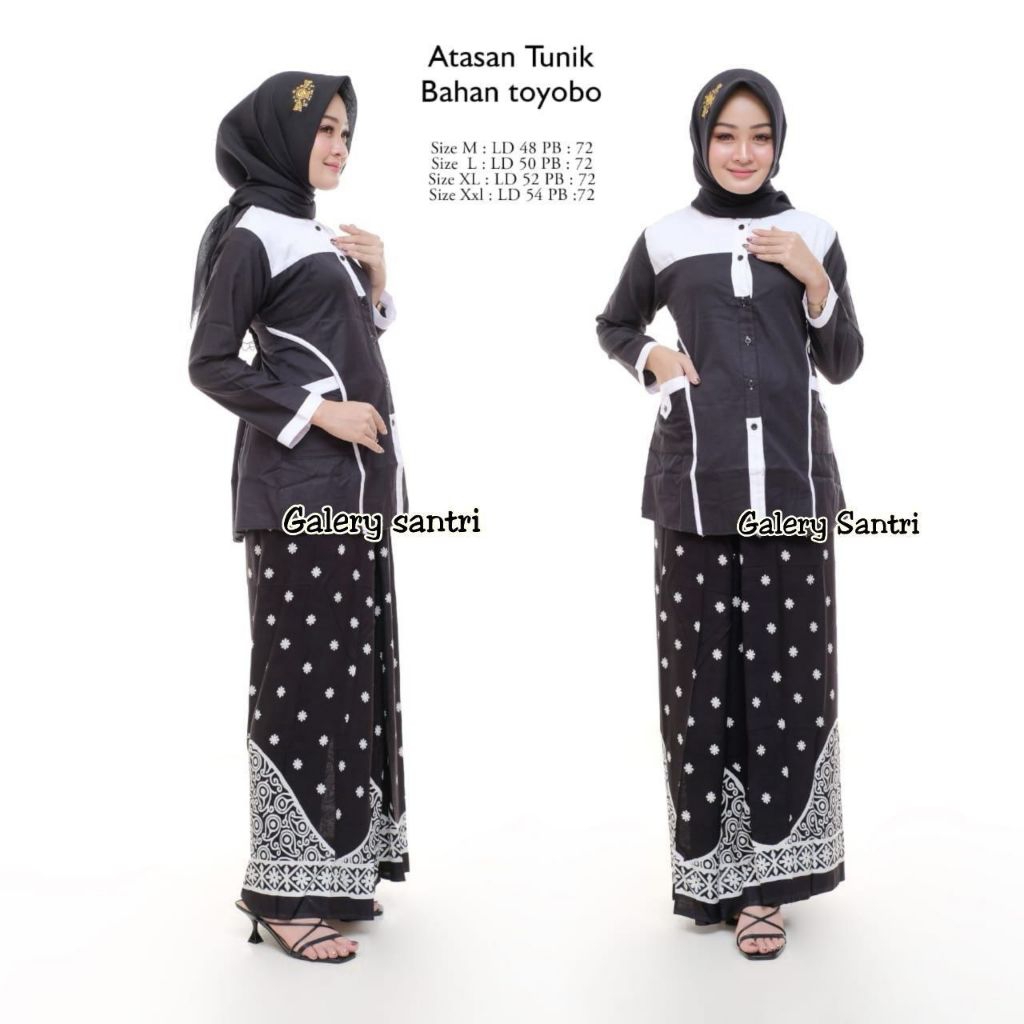 Baju Tunik Santri Putri Bahan Toyobo Import Premium