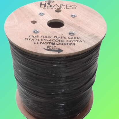 Kabel FO Fig 8 FIG8 4 Core 1KM 2KM HSAirPo FTTH Fibre Cable GYXTC8Y G657A1