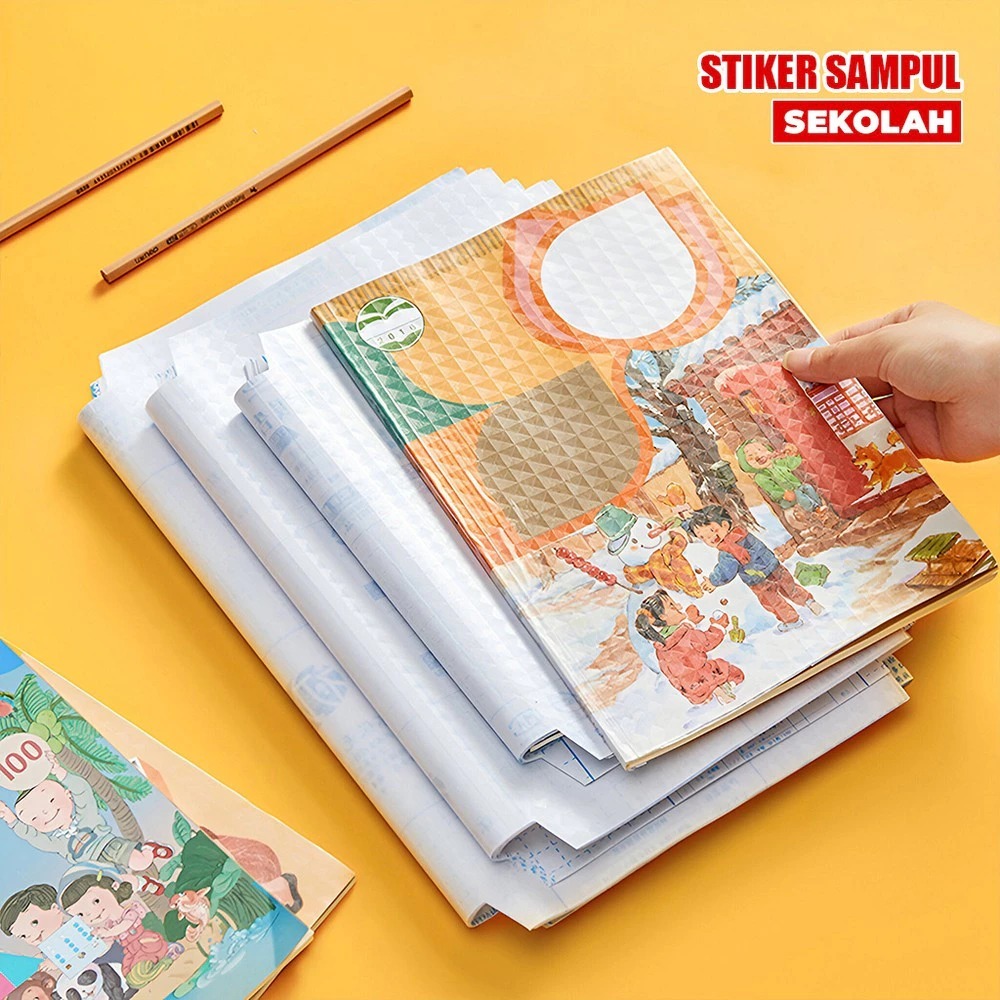 

Sampul Buku Plastik Isi 10 Lembar Stiker PVC Tahan Air / Sampul Plastik Film Pelindung Buku Tulis Anak Sekolah