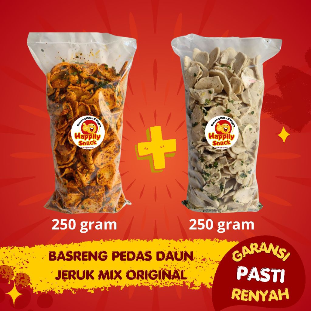 

Paket Bundling Basreng Koin Premium 500 Gram 2 Varian Rasa / Basreng Pedas Daun Jeruk / Basreng Original