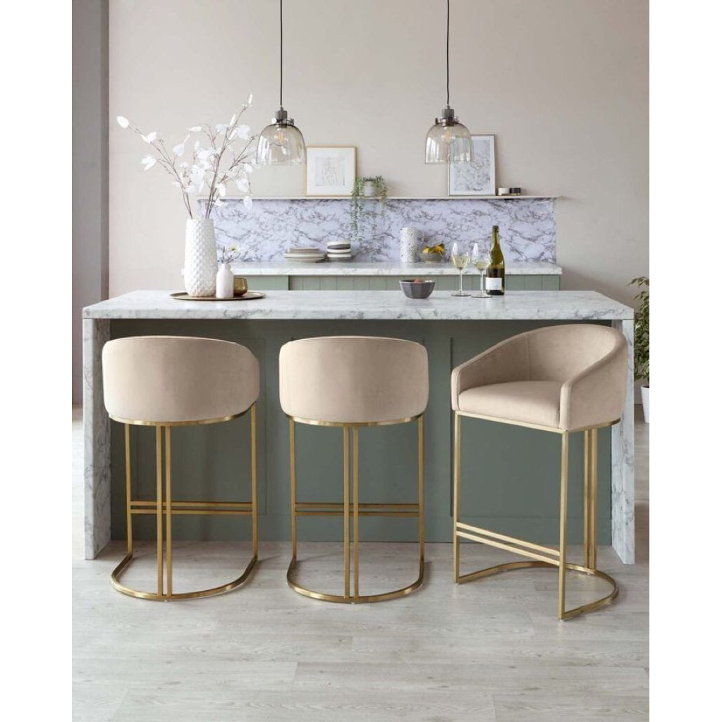 Kursi bar besi gold terbaru bar stool jok tebal