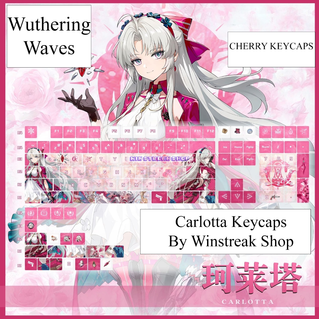 Wuthering Waves Keycaps - Carlotta Keycaps PBT / PBT Carlotta Keycaps / Carlotta Keycaps / Keycaps C
