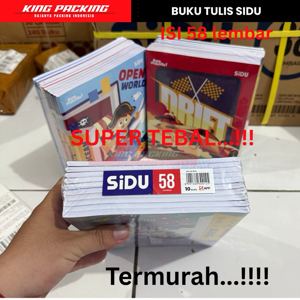 

Buku Tulis SIDU 58 LEMBAR (10 PCS) CODD!!! JunDW