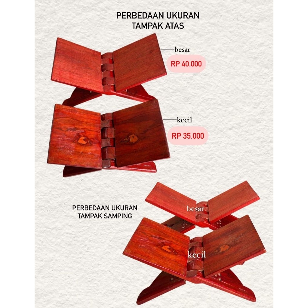 Lehar Rekal Dudukan Tatakan Meja Kecil utk Mangaji Baca Al Quran