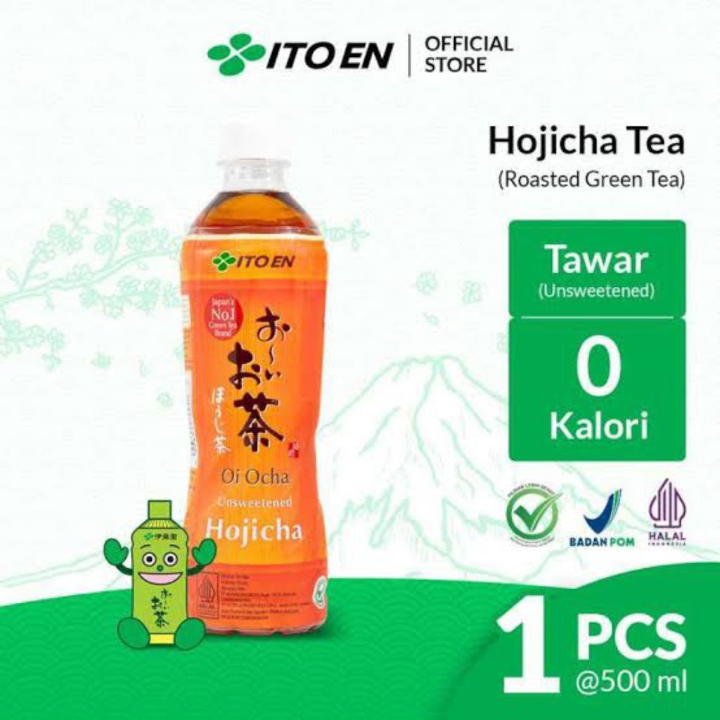 

Ito En Hojicha Roasted Green Tea 500mL Teh Jepang Tanpa Gula