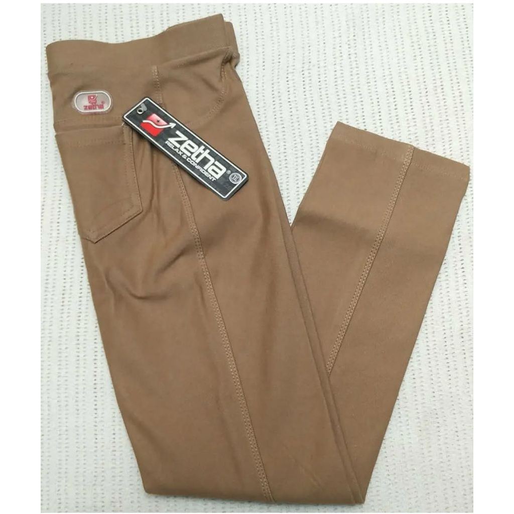 RB Celana Panjang Wanita Warna Denim Khaky Zetha Celana Kerja Legging Wanita Zetha Celana Olahraga