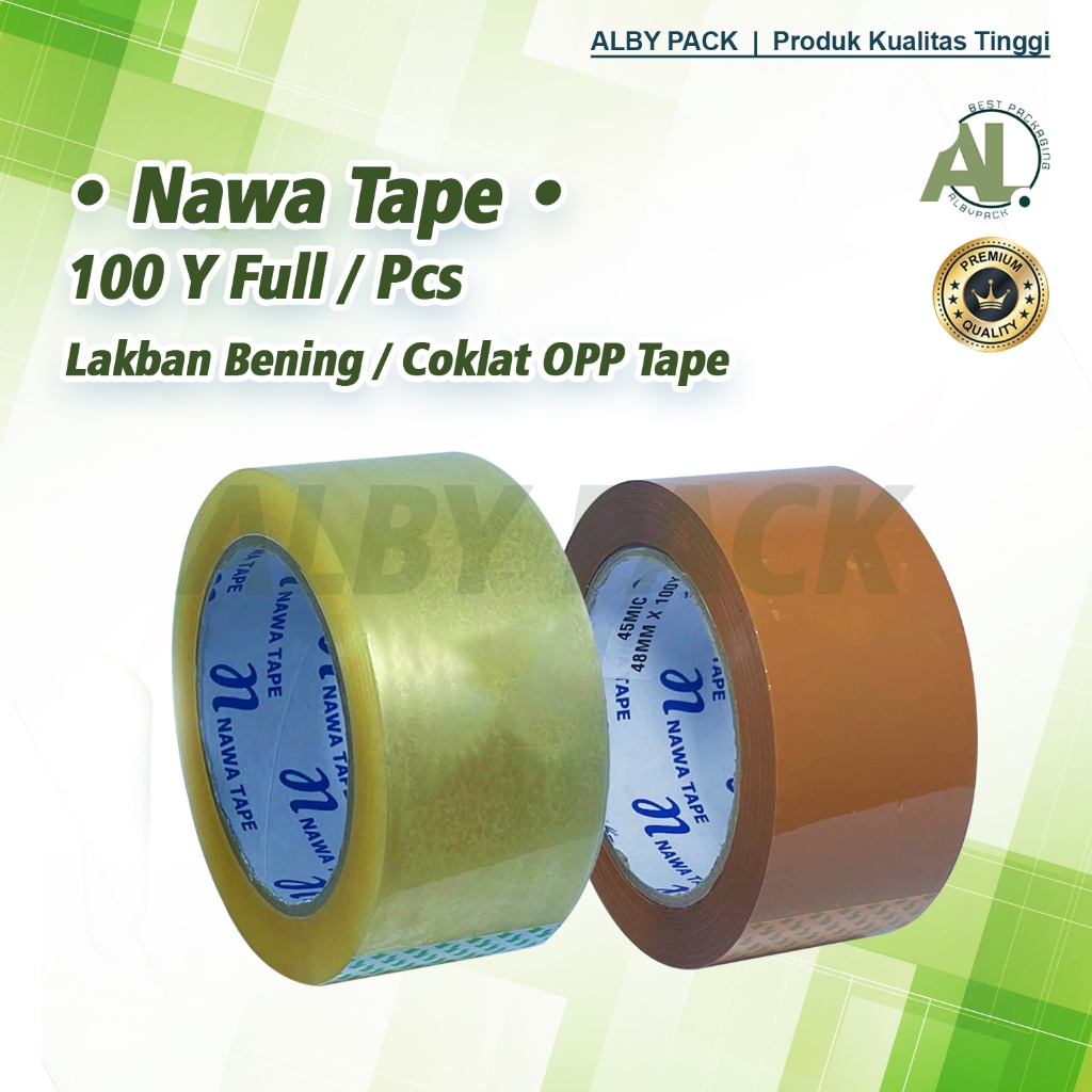 

Lakban Bening / Lakban Coklat 45mm x 200 Yard