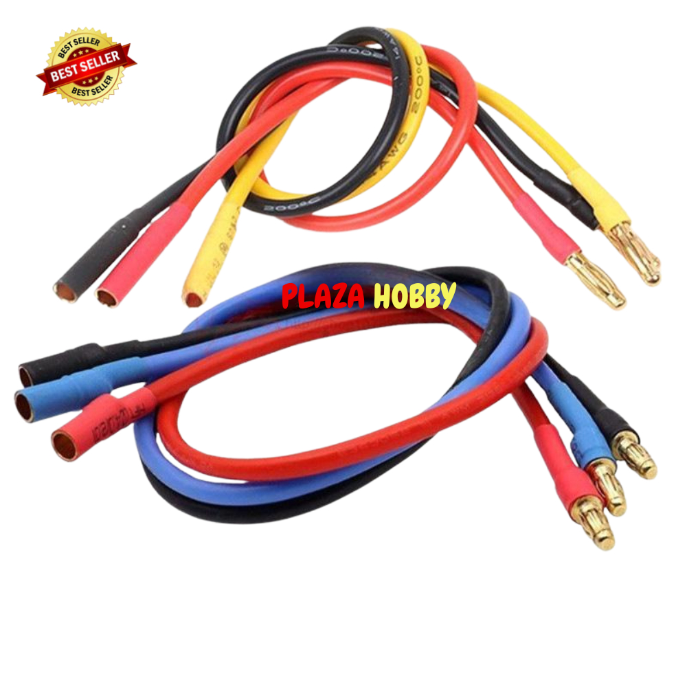 kabel konektor rc car rc drone rc boat banana plug 4.0mm 14AWG AMASS dinamo rc ESC part remote contr