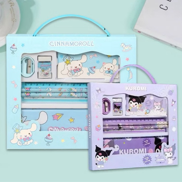 

(COD) CERIAKIDS Set Alat Tulis Sanrio 7 in 1 Stationary Hadiah Anak