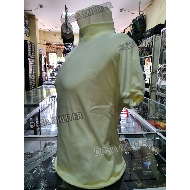 PROMO KAOS KRAH TINGGI Cream Satpam  - KAOS DALAM KERAH TINGGI SATPAM - Kaos Satpam Polos Terbaru Wa